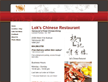 Tablet Screenshot of loksrestaurant.com